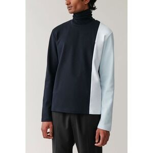 COS‎ Color Block Ponte Cotton Stretch Sweatshirt High Quality Basic EUR XL